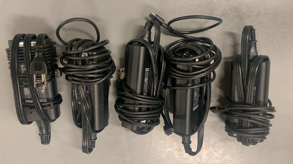 LOT OF 5 GENUINE DELL 65 WATT USB-C AC ADAPTER WITH POWER CORD LOT OF 5 GENUINE DELL 65 WATT USB-C AC ADAPTER WITH POWER CORD