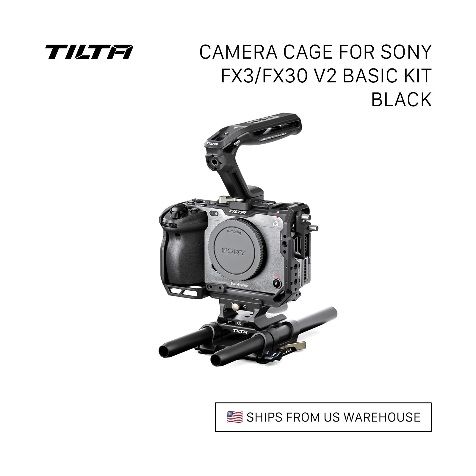 Tilta Camera Cage for Sony FX3/FX30 V2 Basic Kit | Black