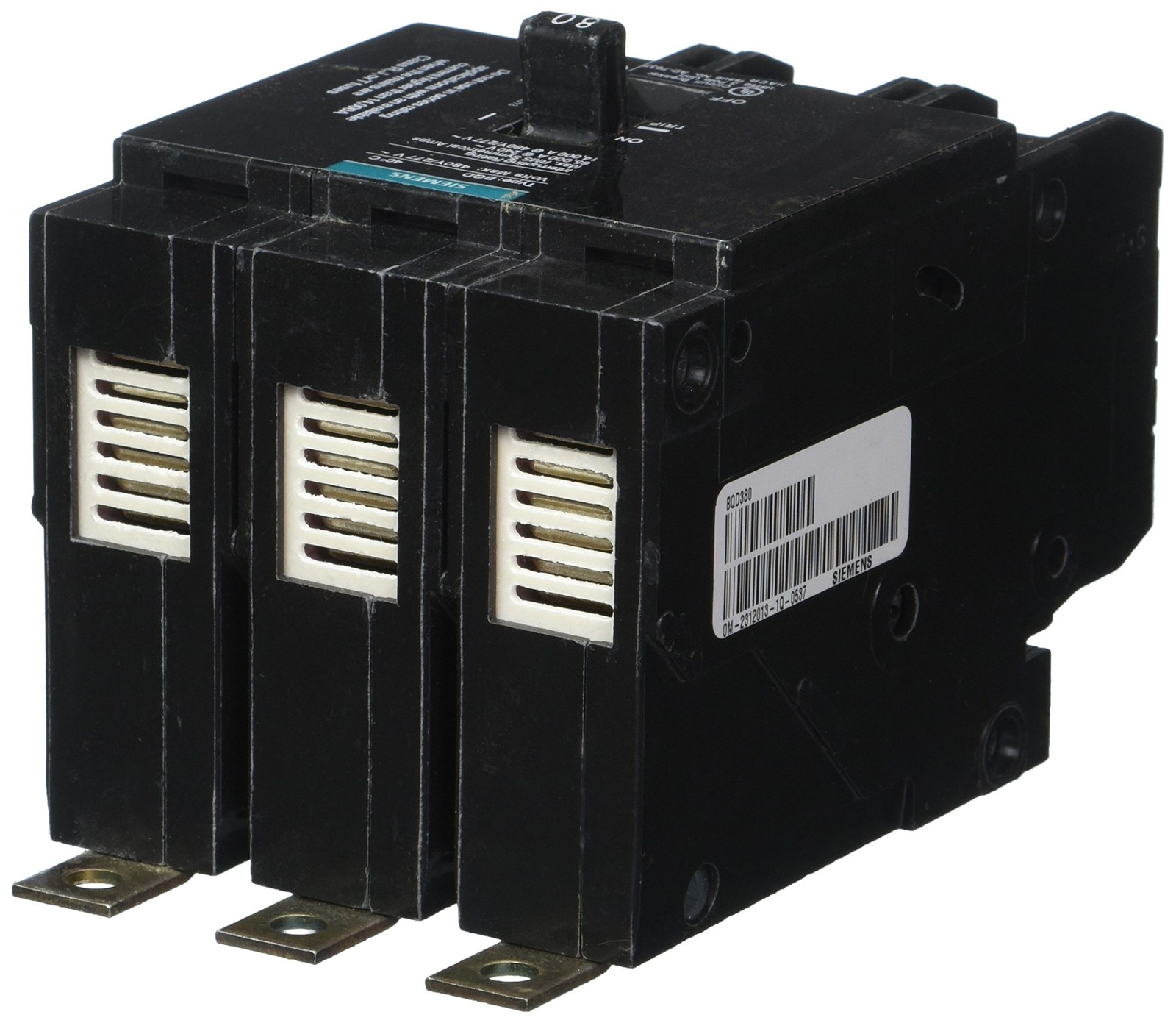 Siemens BQD380 80-Amp Three Pole 480Y/277V AC 14KAIC Bolt in Breaker