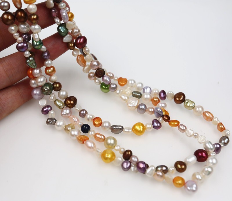 Last One Handmade Studio Genuine Cultured Freshwater Pearl Necklace 45inch
