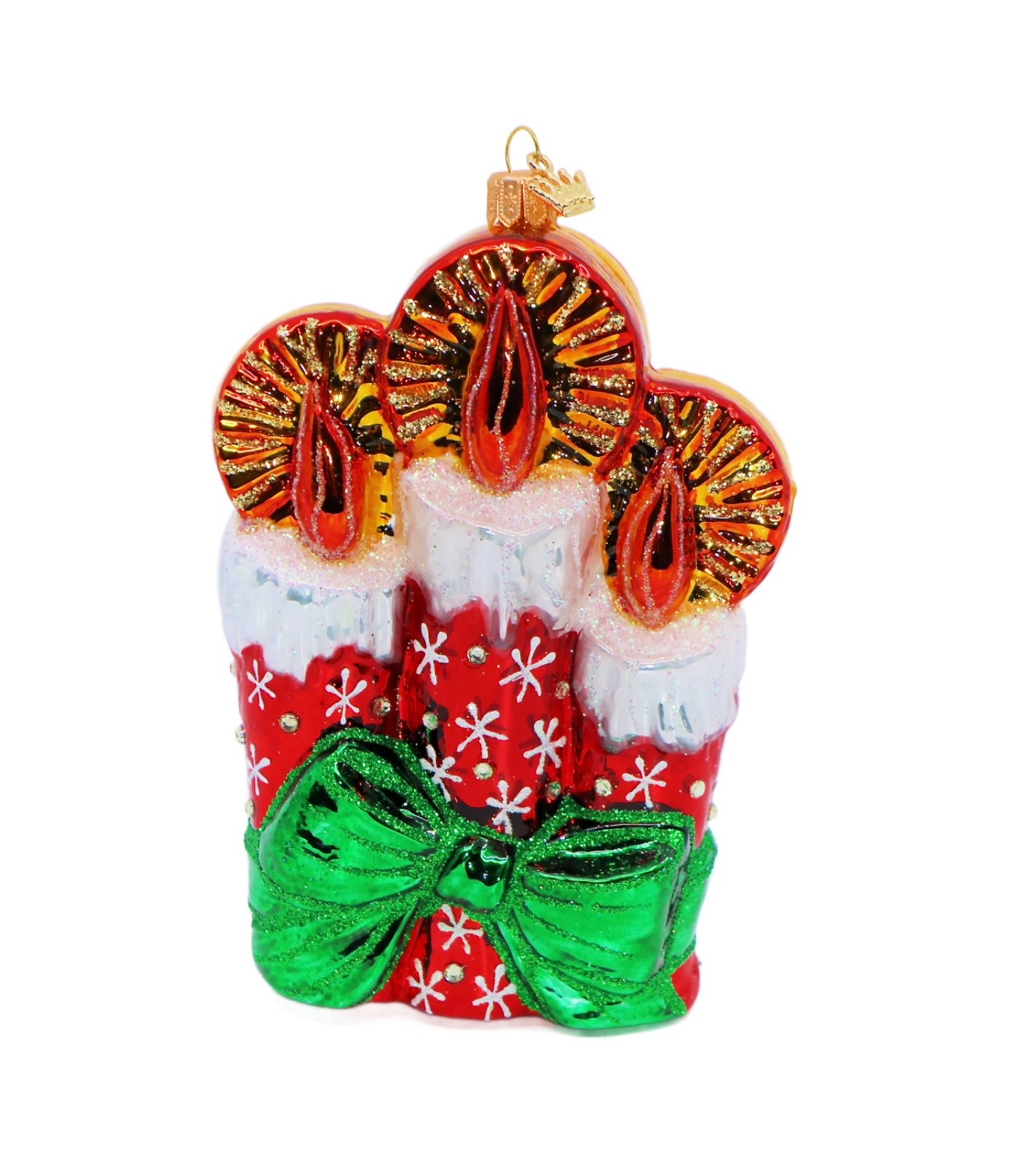 Ornament King Heartfully Yours  HOLIDAY BEAMING  Drop Christmas Ornament