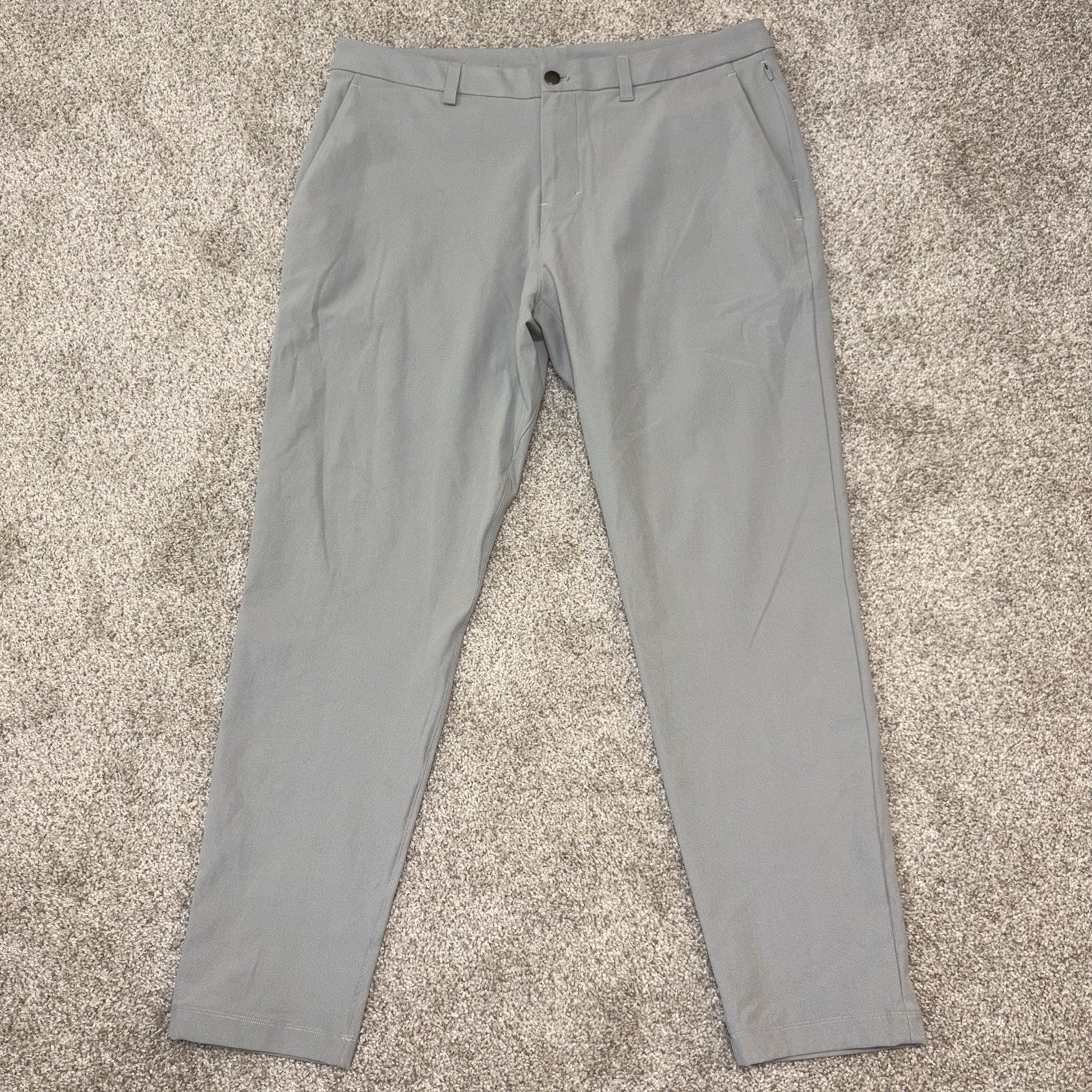 Lululemon ABC Slim Fit Trouser Warpstreme Mens 36x30 Gray Preppy Chino Stretch Lululemon ABC Slim Fit Trouser Warpstreme Mens 36x30 Gray Preppy Chino Stretch