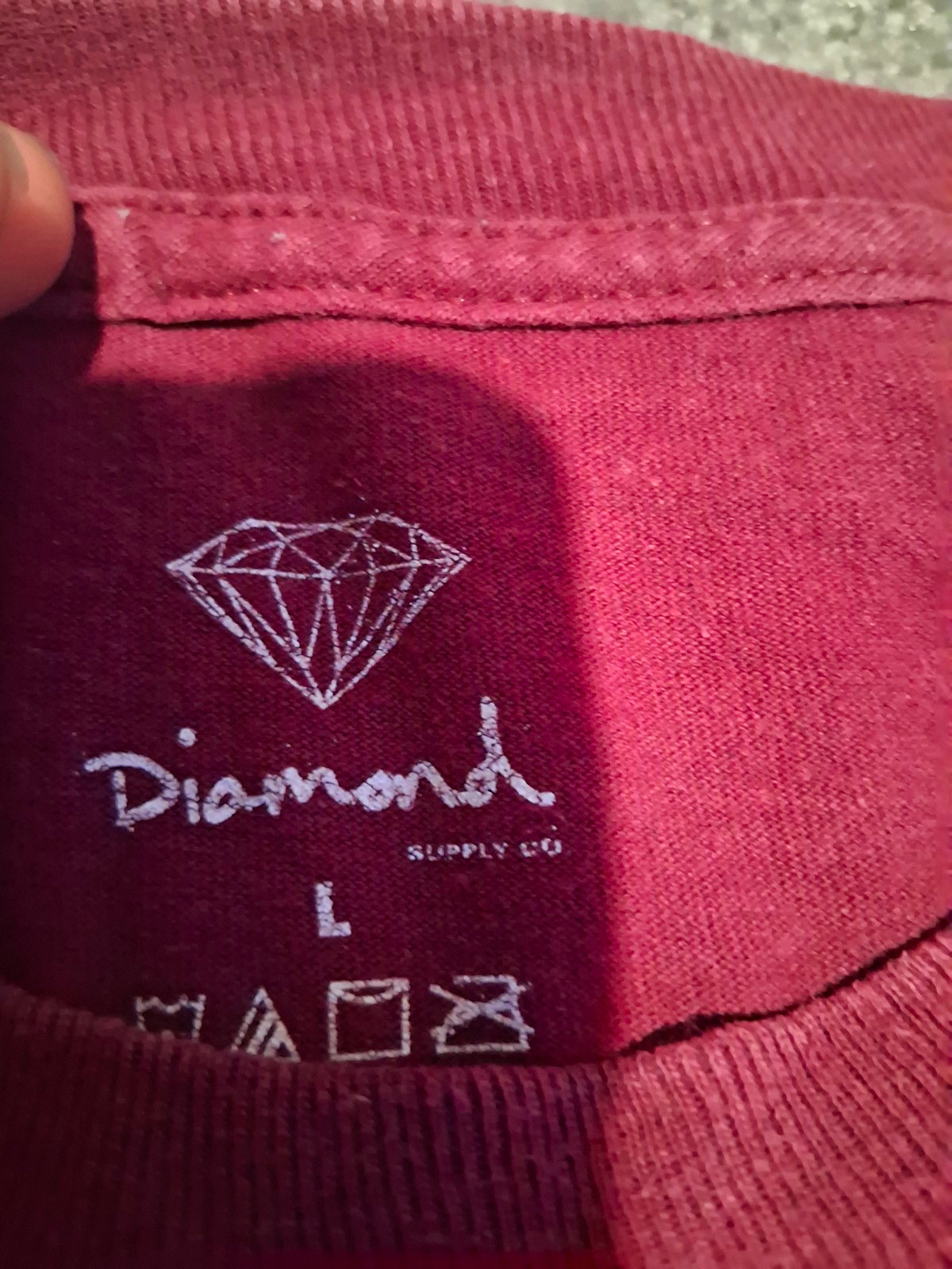 Diamond Supply Co. Men\'s Red Graphic Logo Print Crew Neck T-Shirt Size L