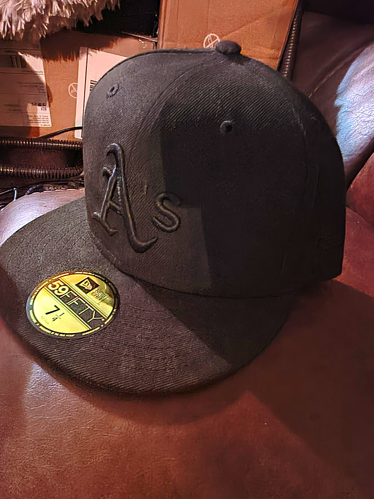 New Era 59FIFTY Oakland Athletics Black MLB Fitted Hat Size 7 1/4 New Era 59FIFTY Oakland Athletics Black MLB Fitted Hat Size 7 1/4