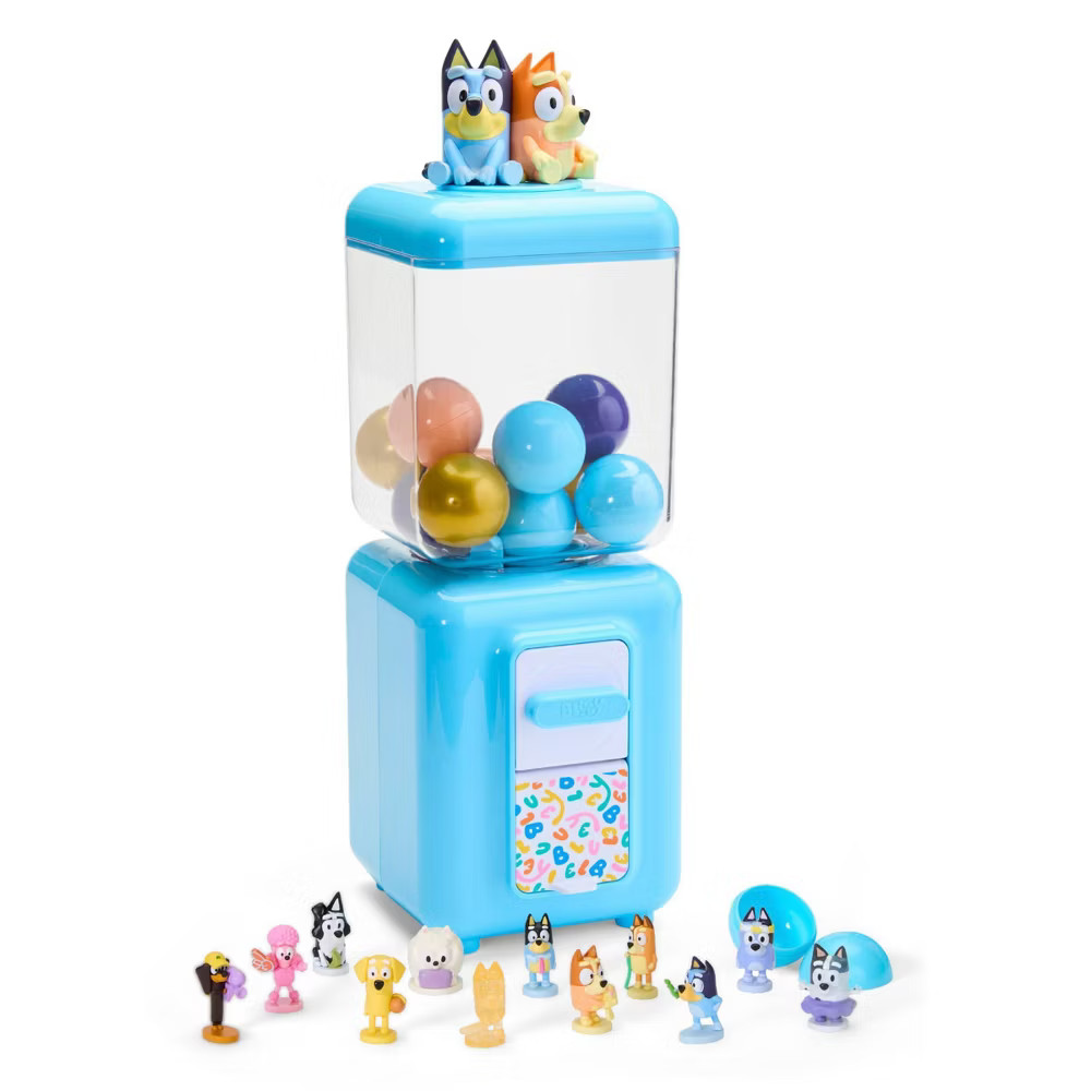 13pc FAO Schwarz Bluey Toy Vending Machine w/ Rare Figures