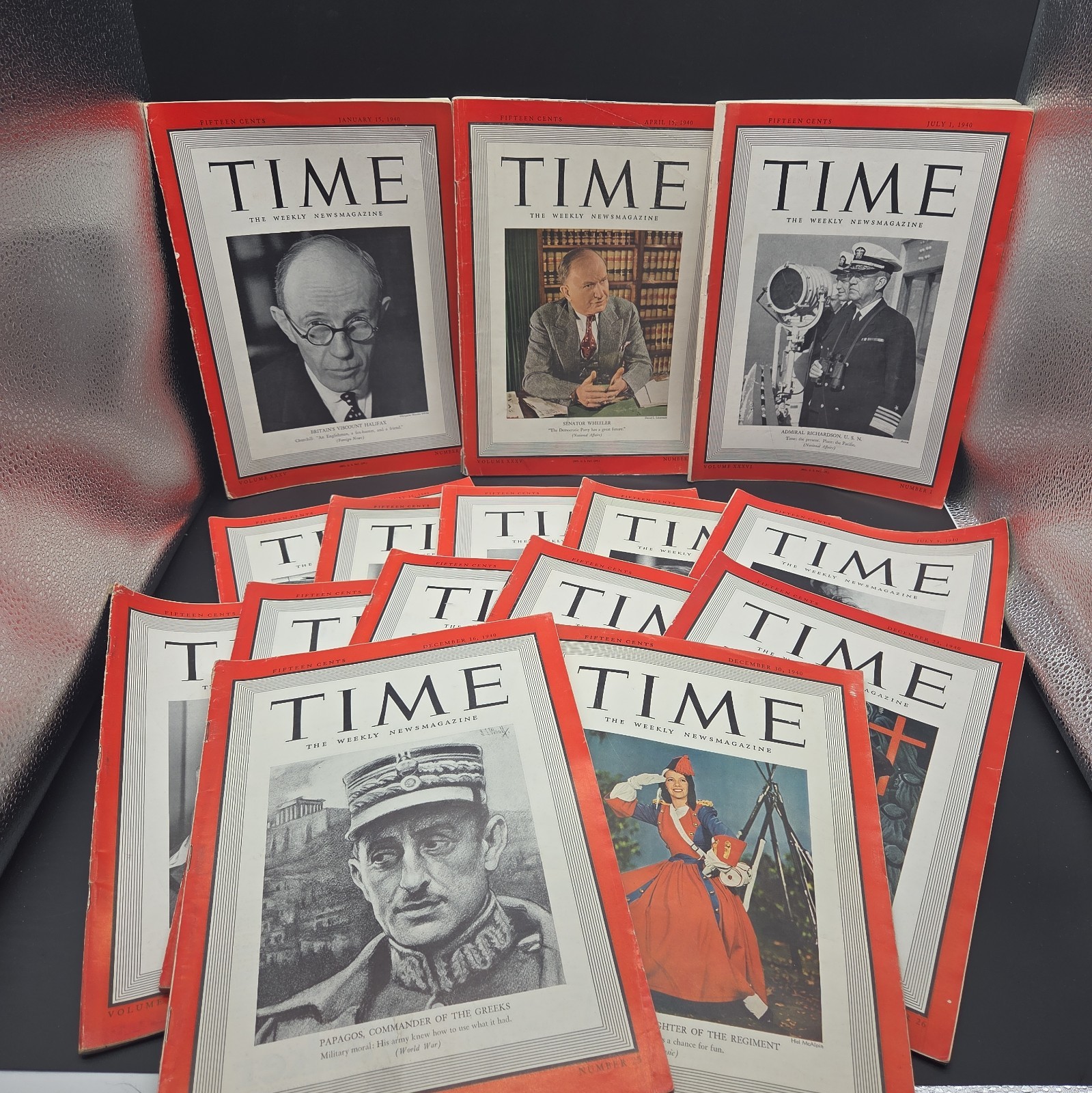 Vintage 1940 TIME Magazine Lot (15 Issues) WWII Military History & Politics Vintage 1940 TIME Magazine Lot (15 Issues) WWII Military History & Politics
