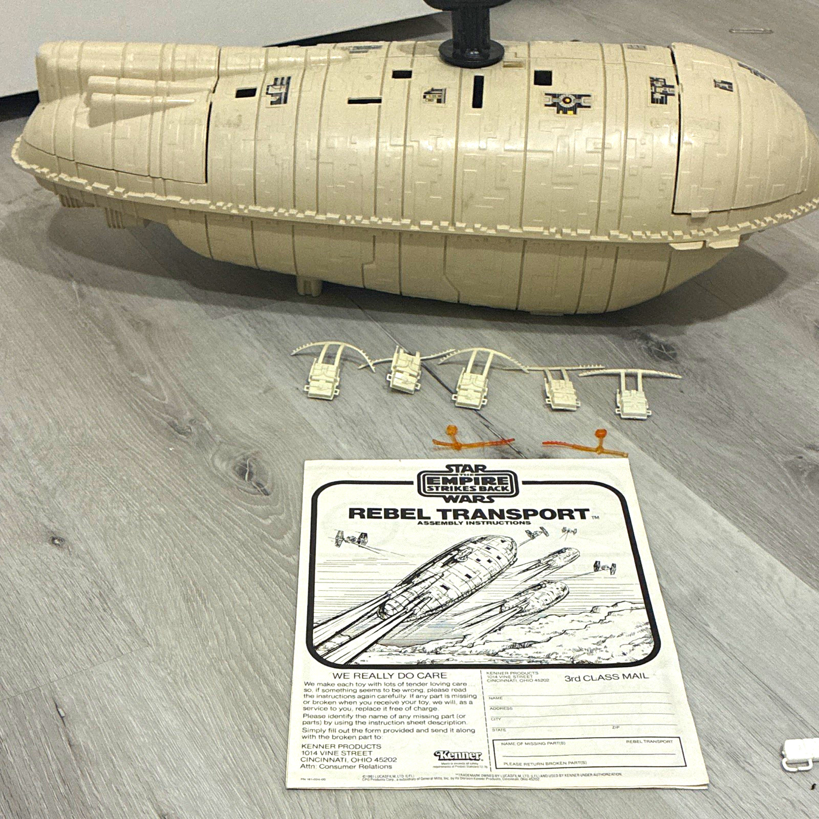 Kenner Star Wars ESB Rebel Transport Vehicle w/ Gun Turret, Instructions