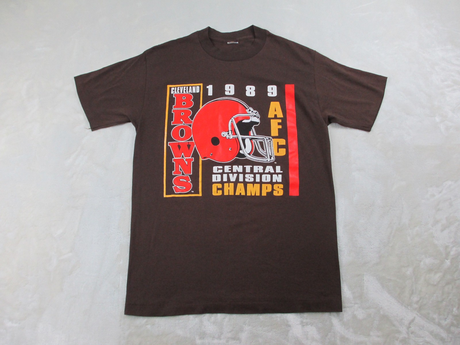 VINTAGE Cleveland Browns Shirt Mens Small Brown AFC Champs Football NFL 1989* VINTAGE Cleveland Browns Shirt Mens Small Brown AFC Champs Football NFL 1989*