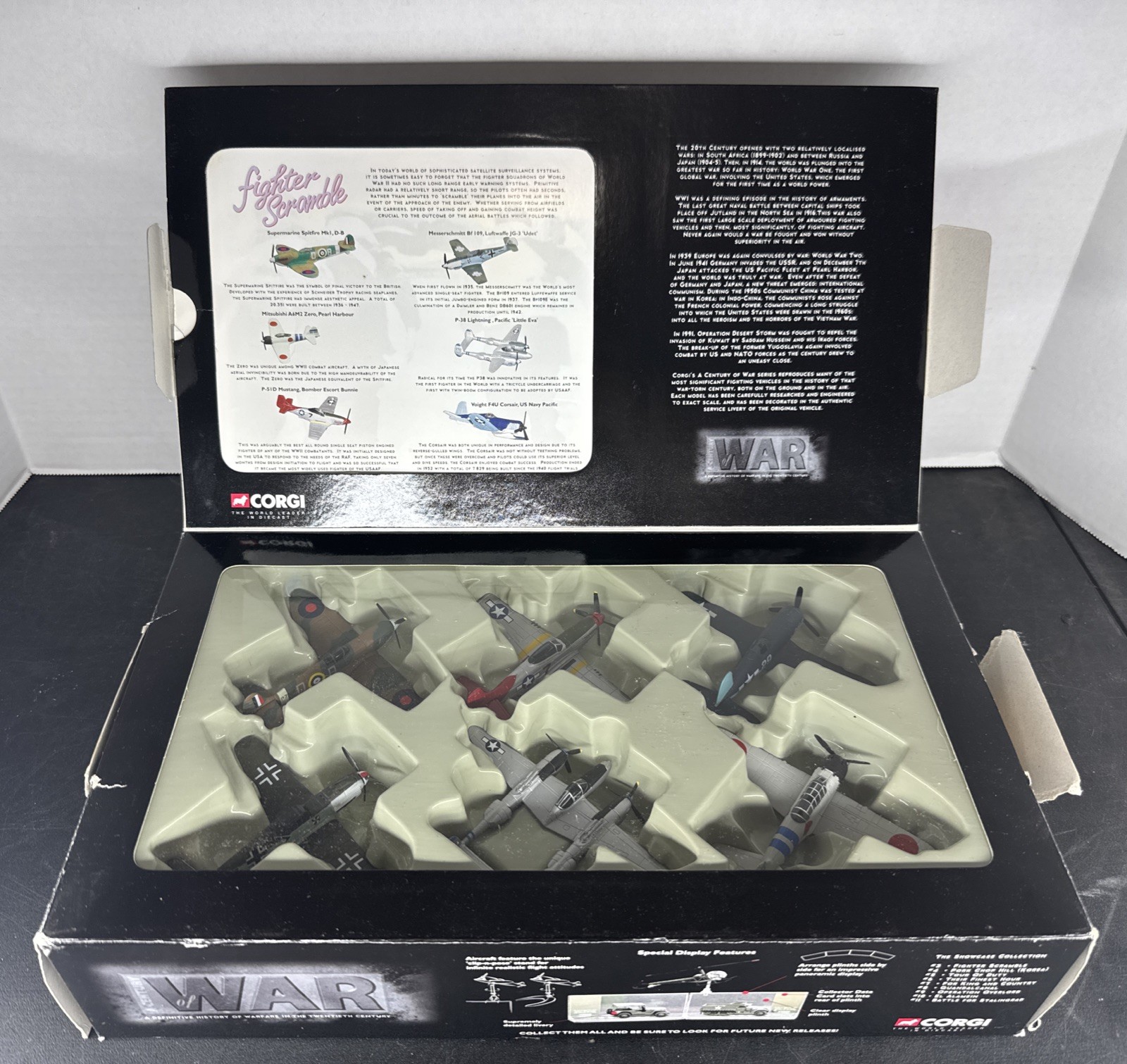 ✨Corgi 1:120 A Century of War Fighter Scramble 6 Plane Set WWII -Box Wear ✨Corgi 1:120 A Century of War Fighter Scramble 6 Plane Set WWII -Box Wear