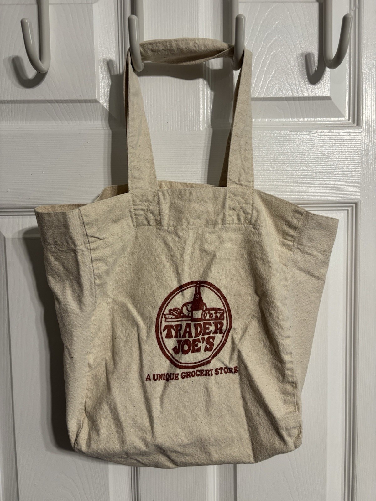 Vintage Trader Joe\'s Canvas Reusable Tote Bag A Unique Grocery Store RARE Tote