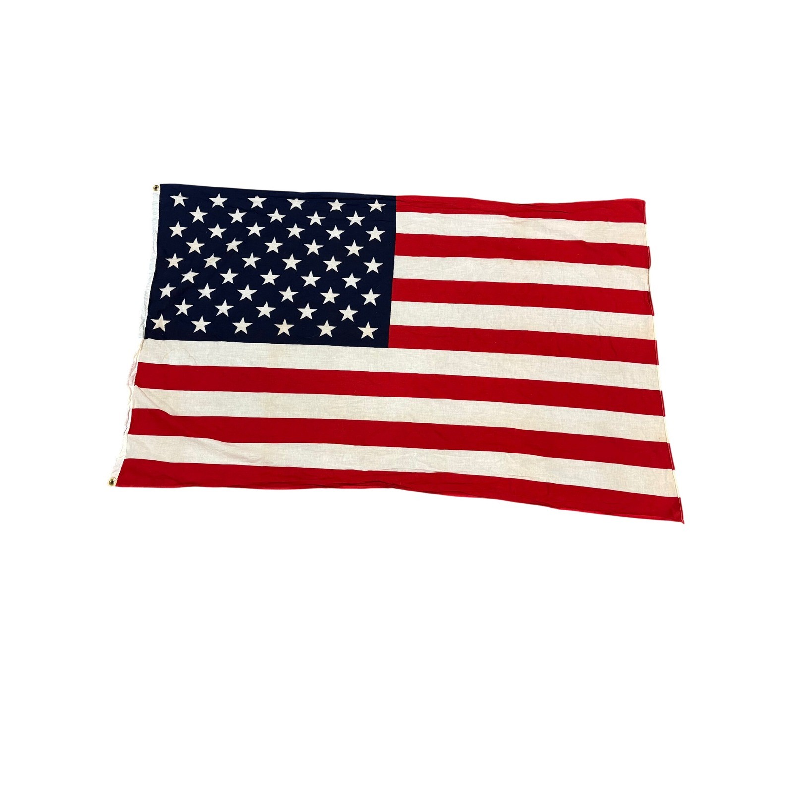Vintage 50 Star American Flag Cotton Linen Blend Grommets 54x34 *See description Vintage 50 Star American Flag Cotton Linen Blend Grommets 54x34 *See description