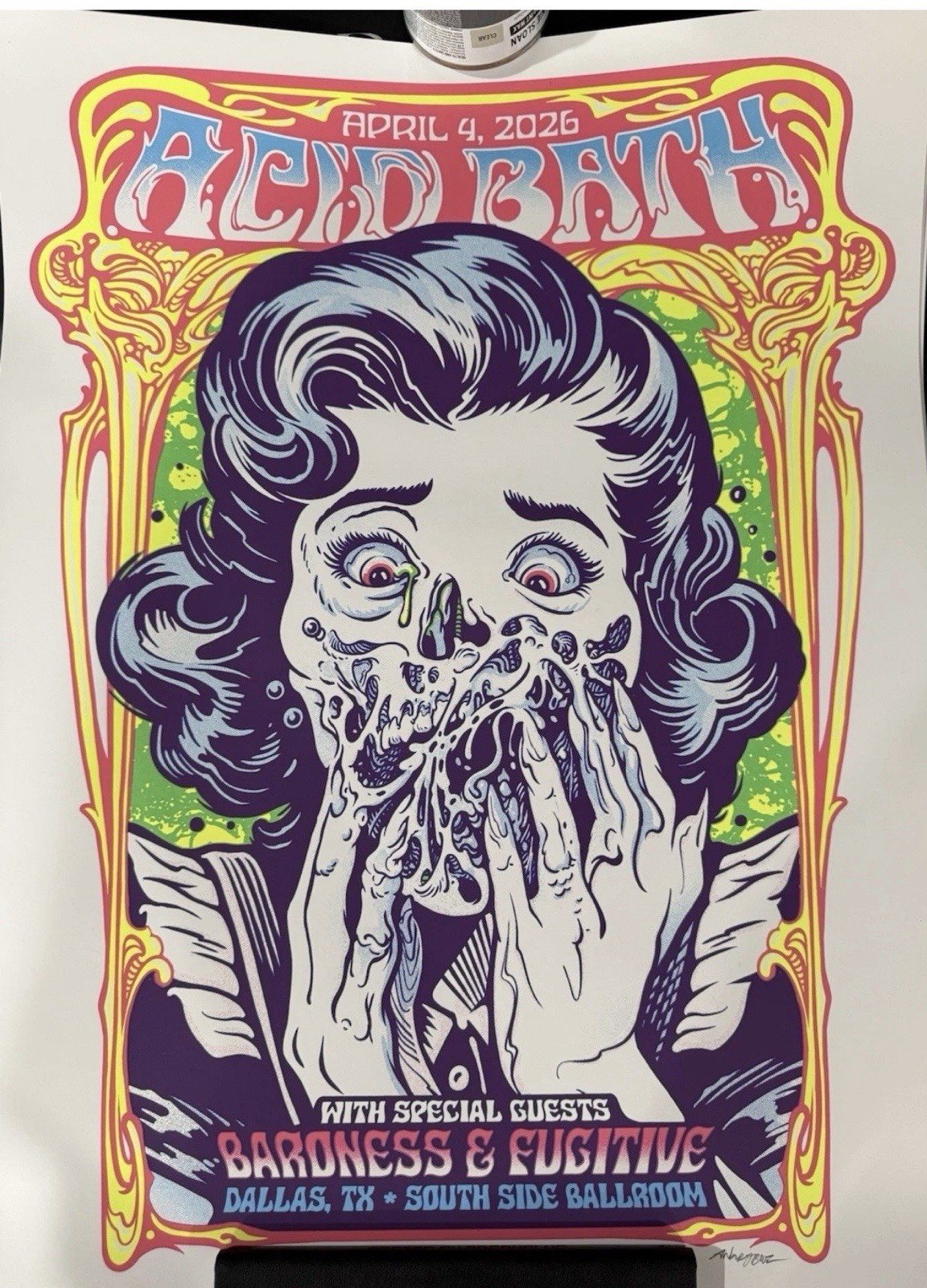 Acid Bath Poster - April 4, 2026 South Side Ballroom Dallas TX Acid Bath Poster - April 4, 2026 South Side Ballroom Dallas TX