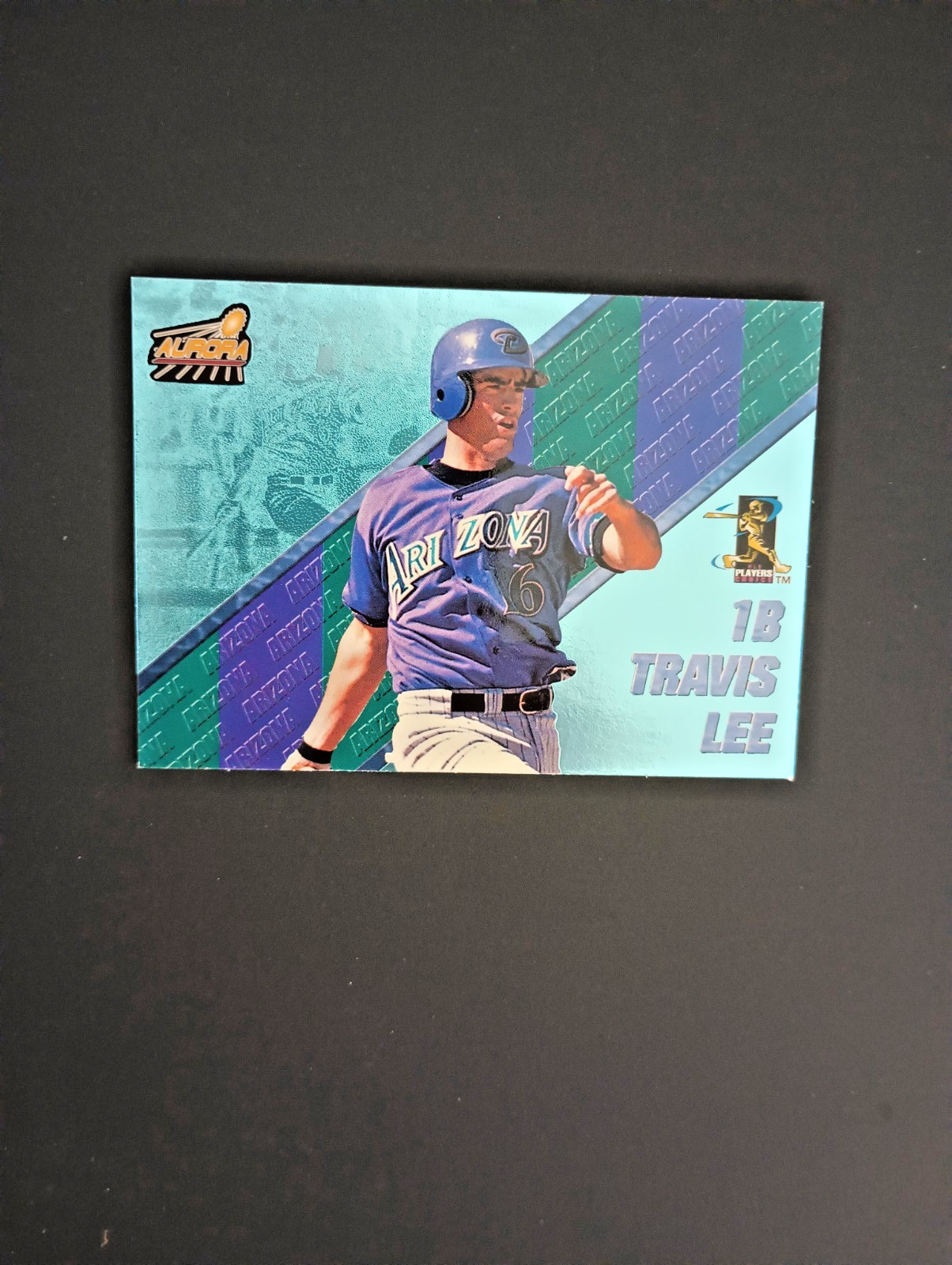 1998 Pacific Aurora Pennant Fever Platinum Blue Travis Lee RC S/N 047/100