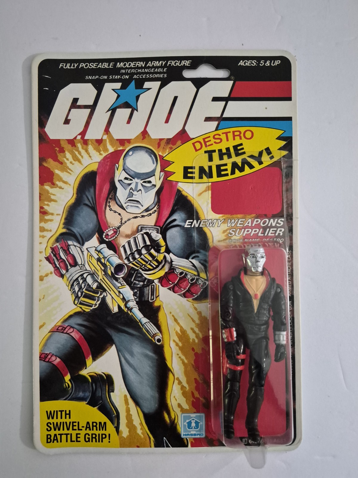 Rare 1983 Hasbro G.I Joe/Cobra Destro (Weapons Supplier) 32 Back Vintage MOC Rare 1983 Hasbro G.I Joe/Cobra Destro (Weapons Supplier) 32 Back Vintage MOC