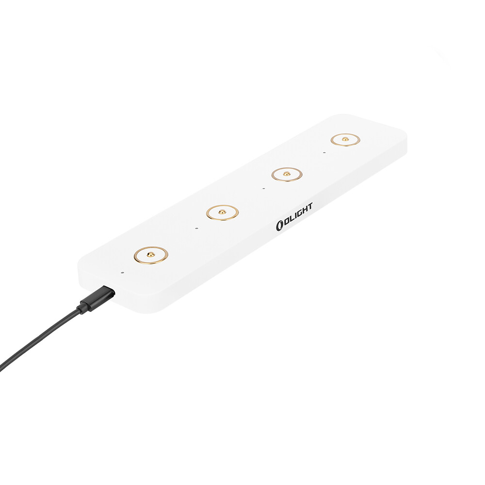 Olight Omino Charger White. 4 Magnetic Charging Ports, Authorized USA Seller