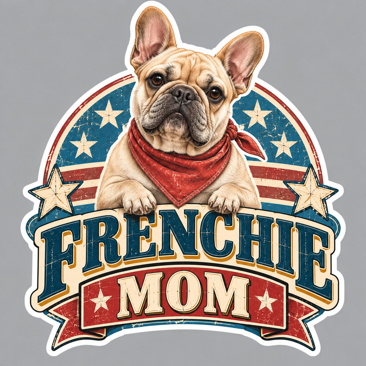 Frenchie Mom Sticker Vinyl Decal French Bulldog Patriotic Americana Dog Gift Frenchie Mom Sticker Vinyl Decal French Bulldog Patriotic Americana Dog Gift