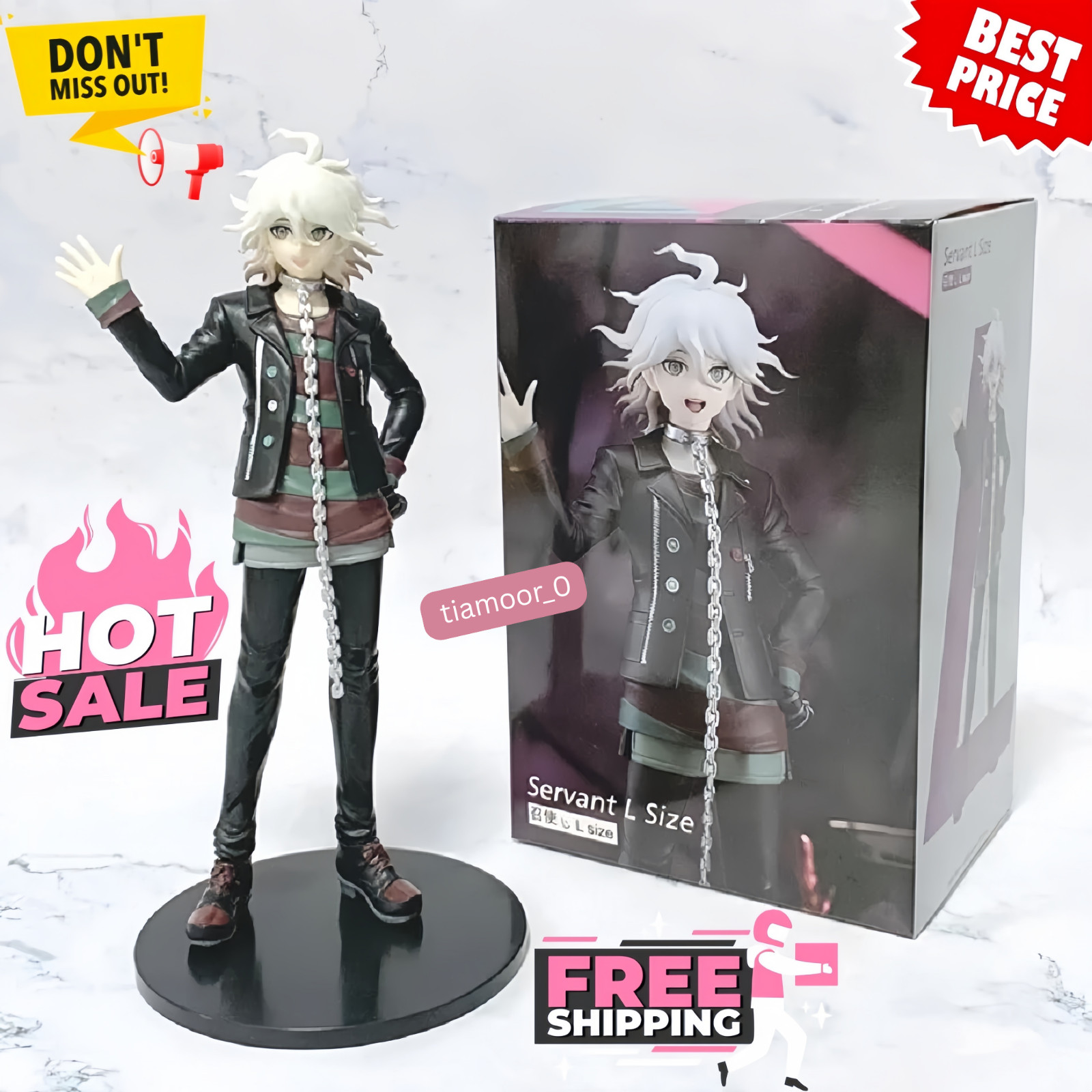 20cm Komaeda Nagito L Size Anime Action Figure Doll Toy Suitable For All Ages Gi