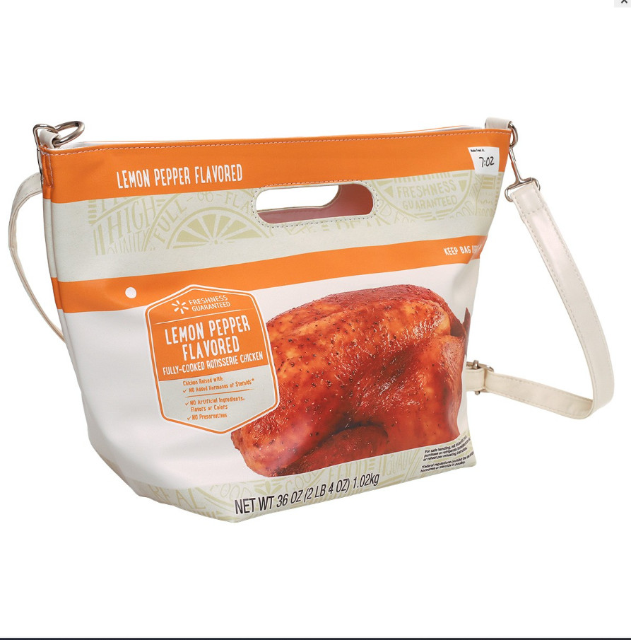 Viral Walmart Rotisserie Chicken Bag Lemon Pepper Purse In Hand