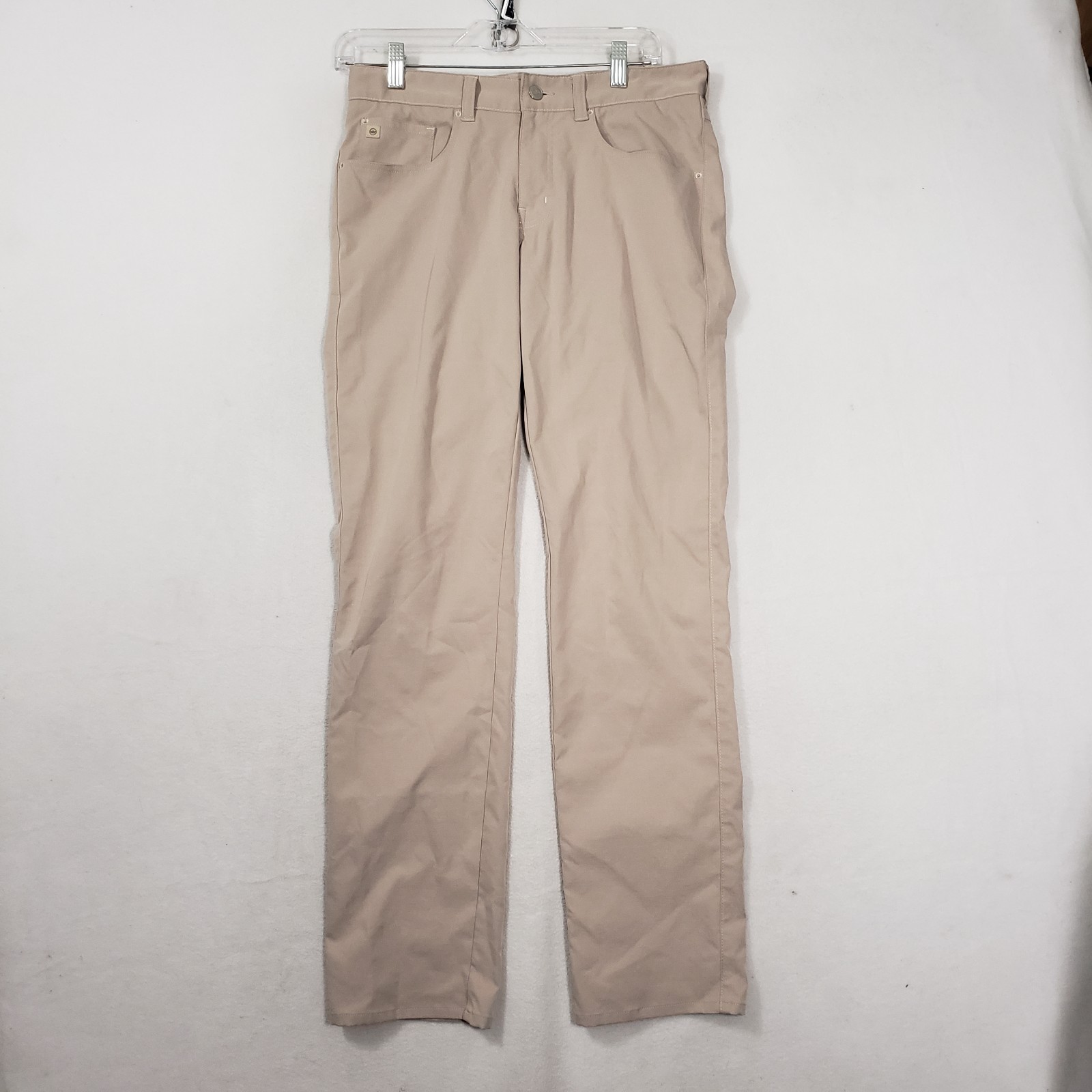 Peter Millar EB66 Performance Five Pocket Core Pant Men\'s 30x32 Tan Golf Travel