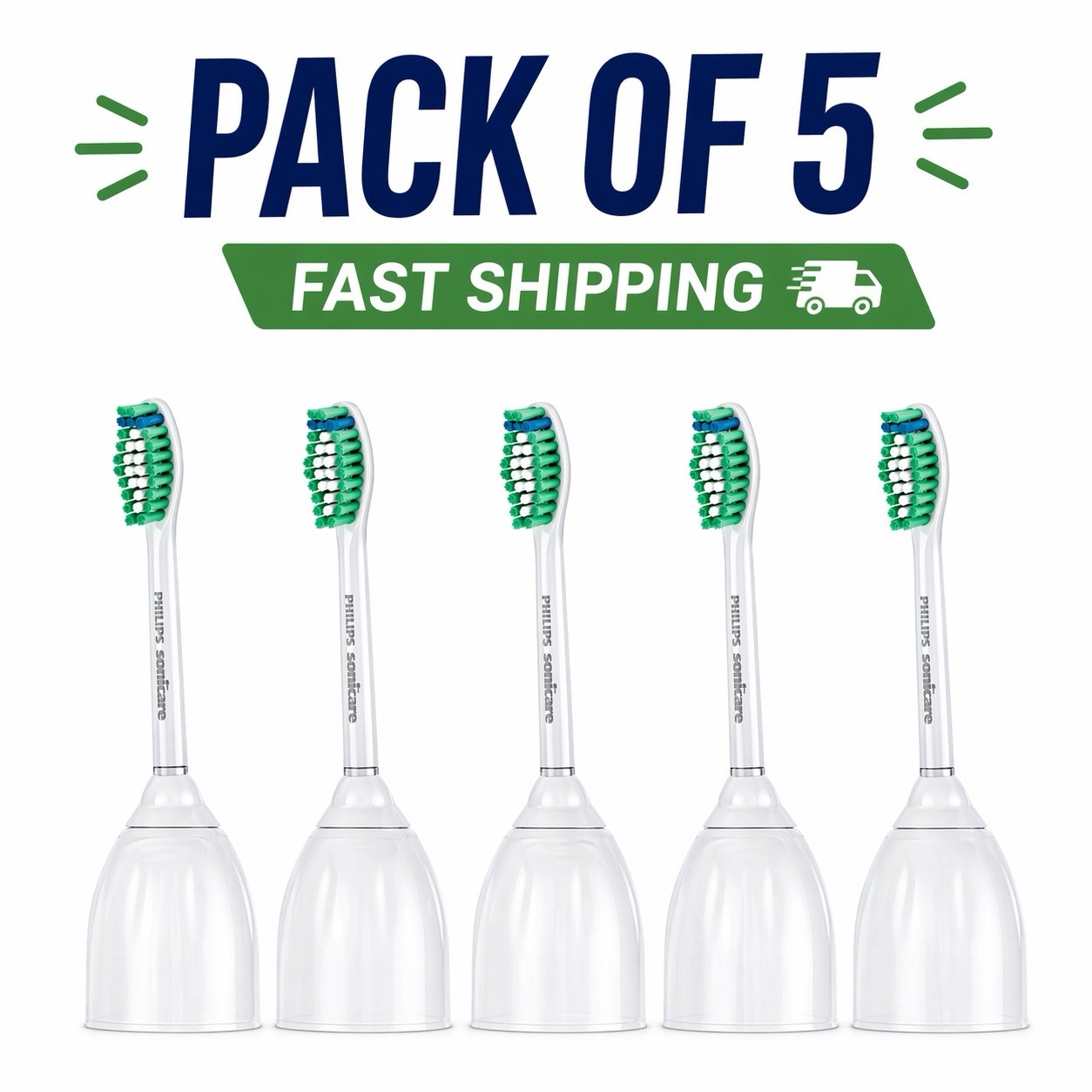 5 pk Philips Sonicare E Series Replacement Brush Heads White