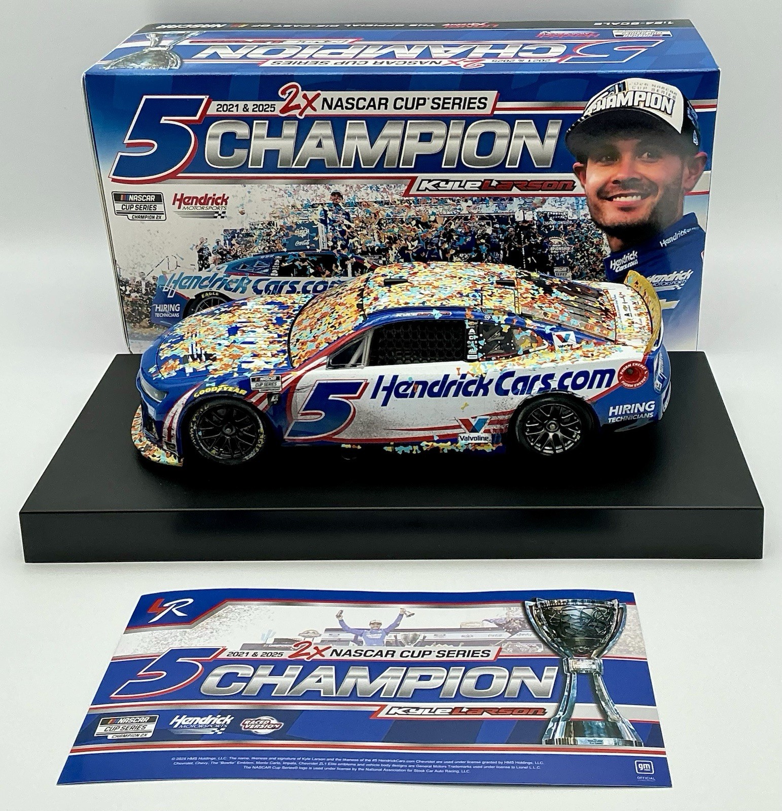 2025 1/24 #5 Kyle Larson Hendrickcars.com Phoenix Win Chevrolet 1 of 1656 SD Shp
