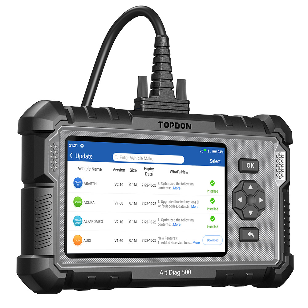2026 TOPDON AD500 OBD2 Scanner Engine ABS SRS SAS Automotive Diagnostic Tool