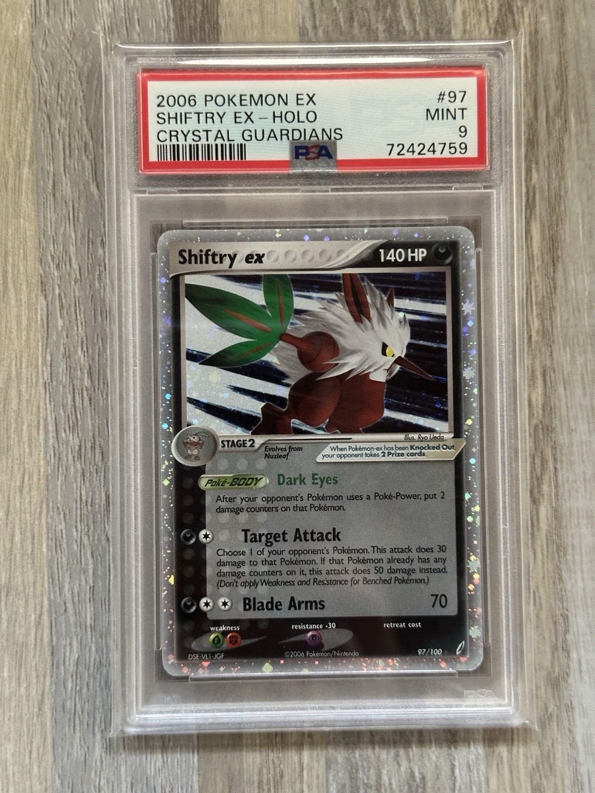 2006 Pokemon EX Crystal Guardians Shiftry ex #97 PSA 9 Mint