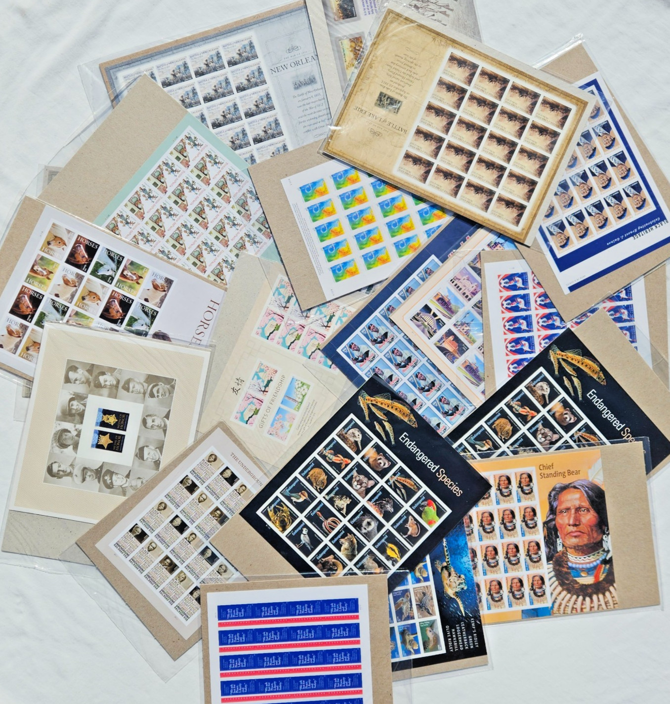 Big Lot of 444 USPS Postage Forever Stamp Sheets - NEW- Unused Face Value $364