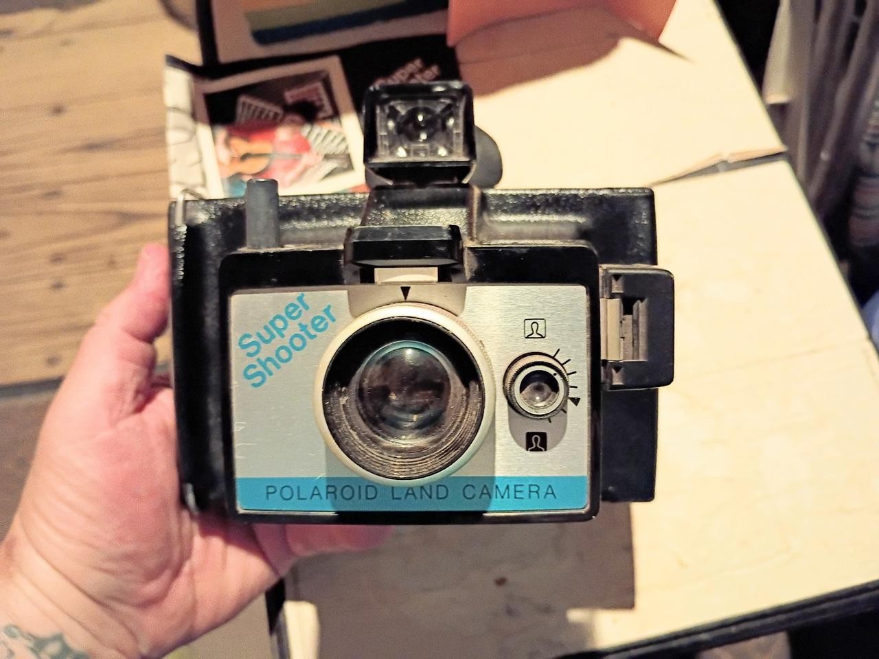 Vintage 1970s Polaroid Super Shooter Land Camera w/ Box Manual