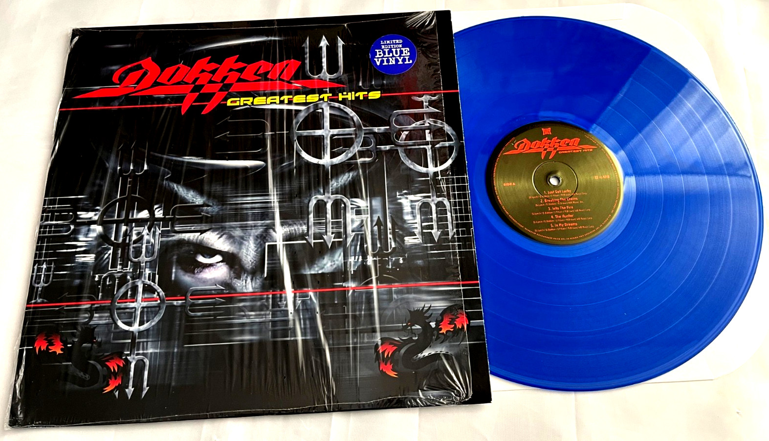 DOKKEN Greatest Hits Ltd Edition Blue Vinyl Breaking The Chains Alone Again Exc