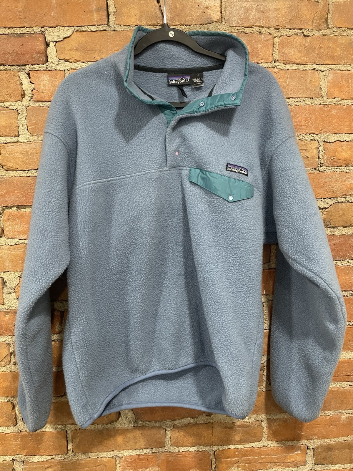 Vintage 1993 Patagonia Synchilla Snap-T Fleece Pullover Blue Teal Men\'s M 25440 Vintage 1993 Patagonia Synchilla Snap-T Fleece Pullover Blue Teal Men\'s M 25440