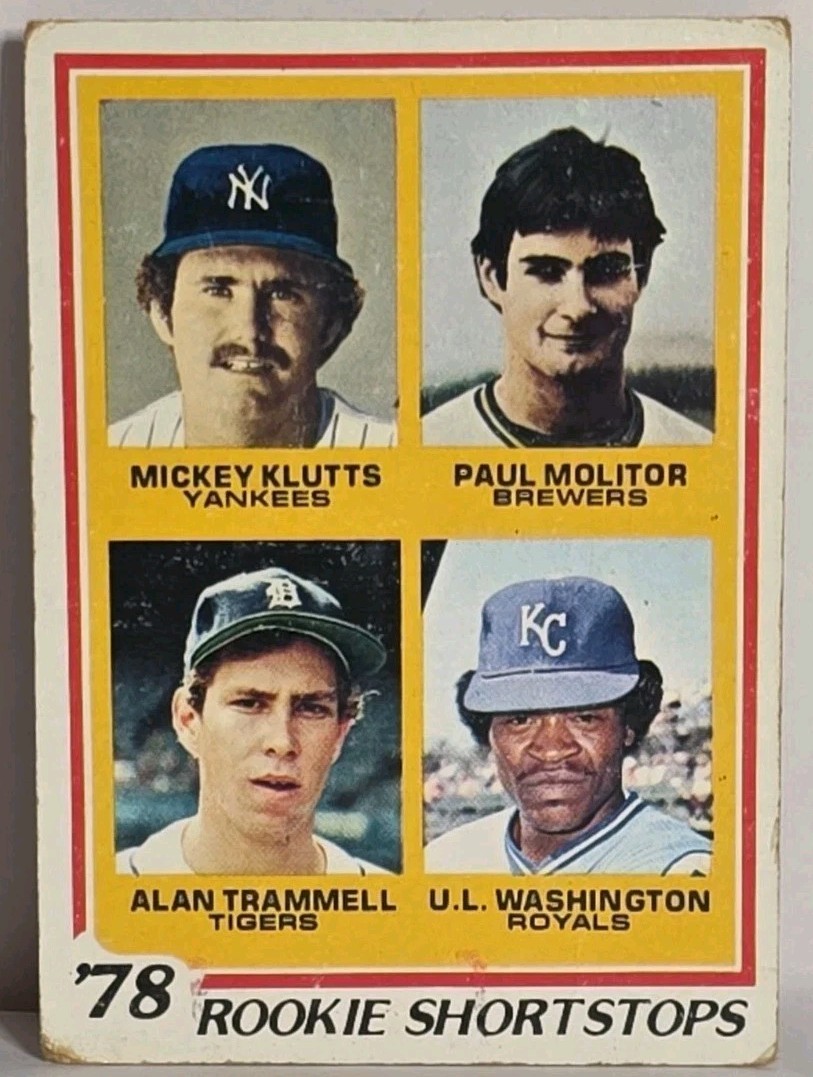 1978 Topps Rookie Shortstops Vintage Baseball Card Moderately Played 