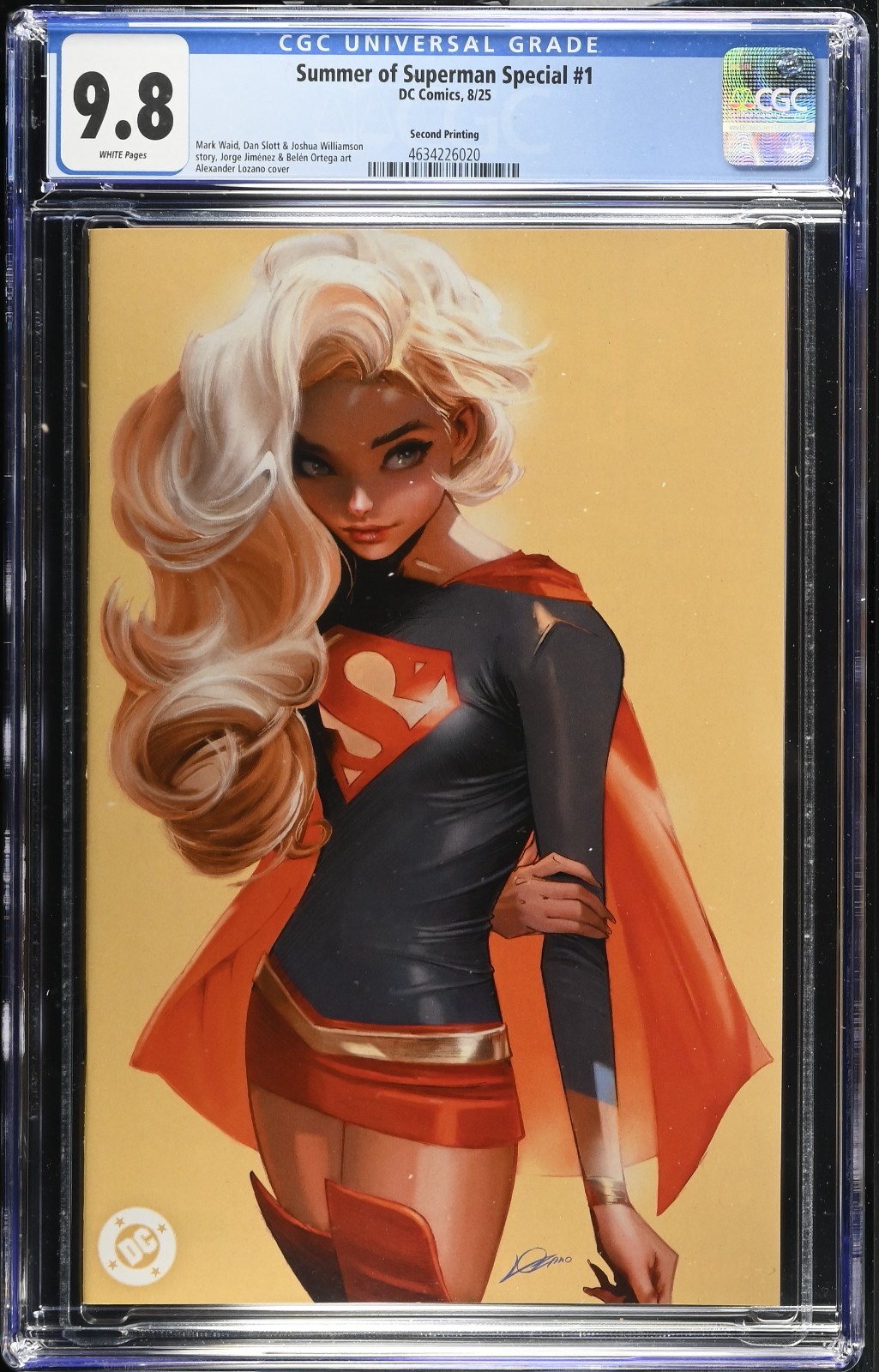 SUMMER OF SUPERMAN Special #1 2ND Print ALEXANDER LOZANO Virgin Variant CGC 9.8 SUMMER OF SUPERMAN Special #1 2ND Print ALEXANDER LOZANO Virgin Variant CGC 9.8
