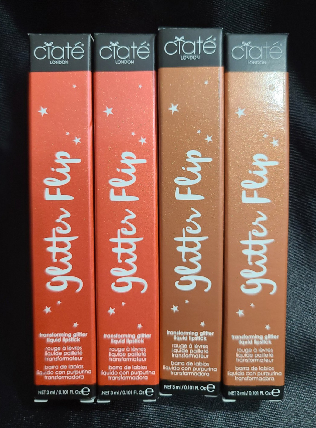💋Lot 4x💋 Ciate London Glitter Flip Liquid Lipstick Chaoes Trouble 3ml 0.101oz❤ 💋Lot 4x💋 Ciate London Glitter Flip Liquid Lipstick Chaoes Trouble 3ml 0.101oz❤