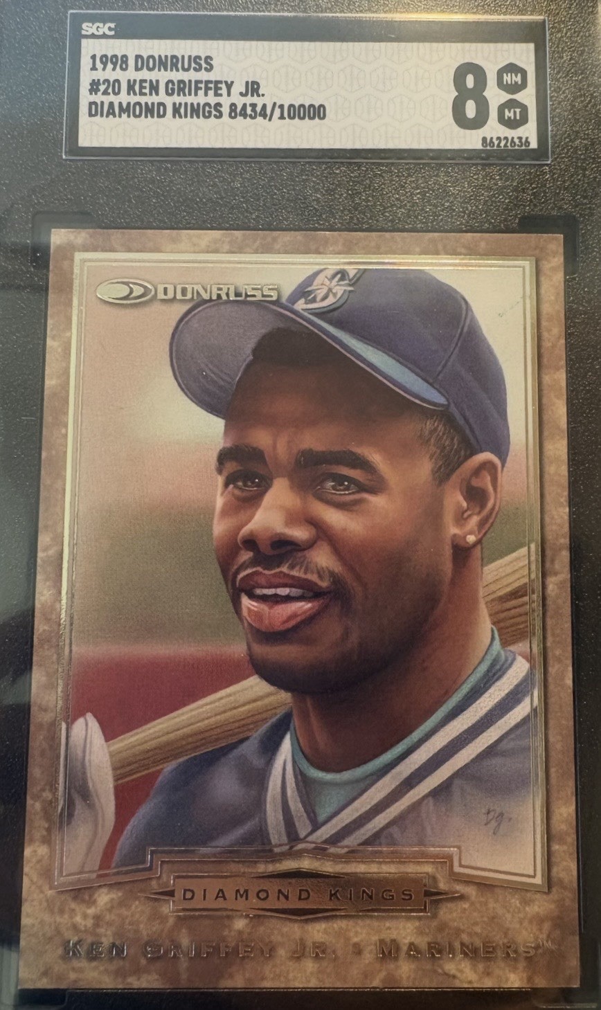 KEN GRIFFEY JR. 1998 Donruss Diamond Kings #20 * #08434/10000 * SGC 8 * HOF * SP KEN GRIFFEY JR. 1998 Donruss Diamond Kings #20 * #08434/10000 * SGC 8 * HOF * SP