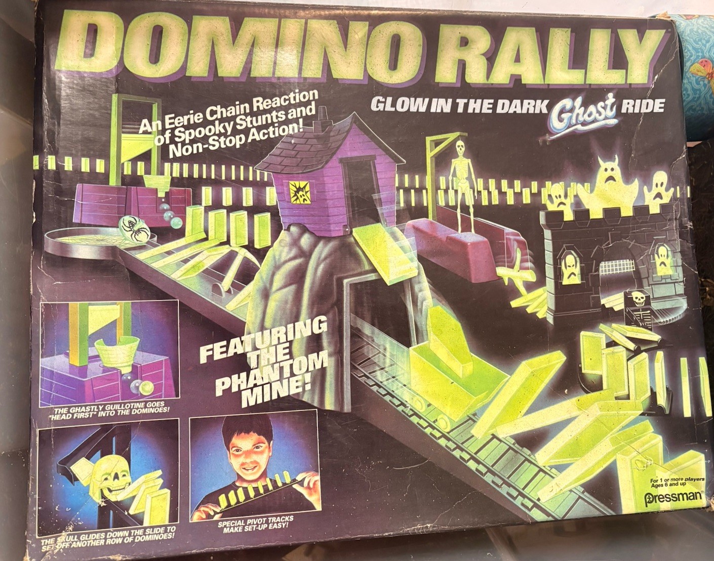Vintage 1991 Domino Rally Ghost Ride Pressman - Near Complete Parts Lot / Boxed Vintage 1991 Domino Rally Ghost Ride Pressman - Near Complete Parts Lot / Boxed