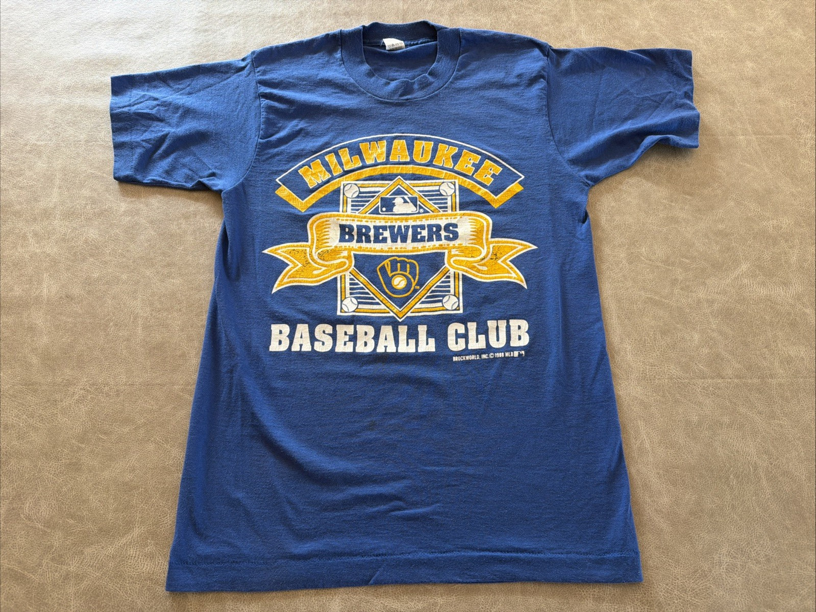 Vintage 1988 Milwaukee Brewers Velva Sheen T Shirt Men\'s Medium