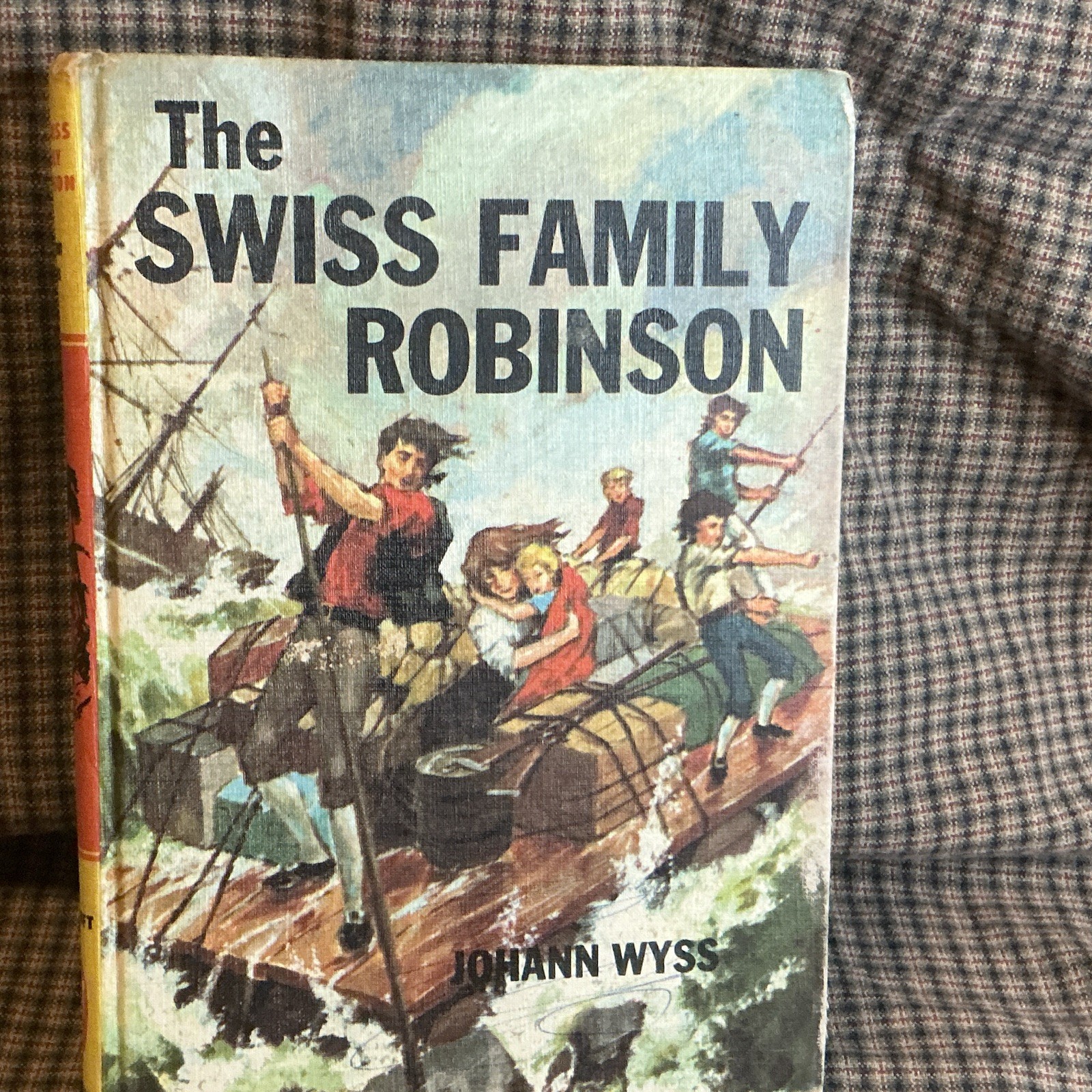 Vintage 1966 The Swiss Family Robinson Hard Back Children Book By Johanna Wyss