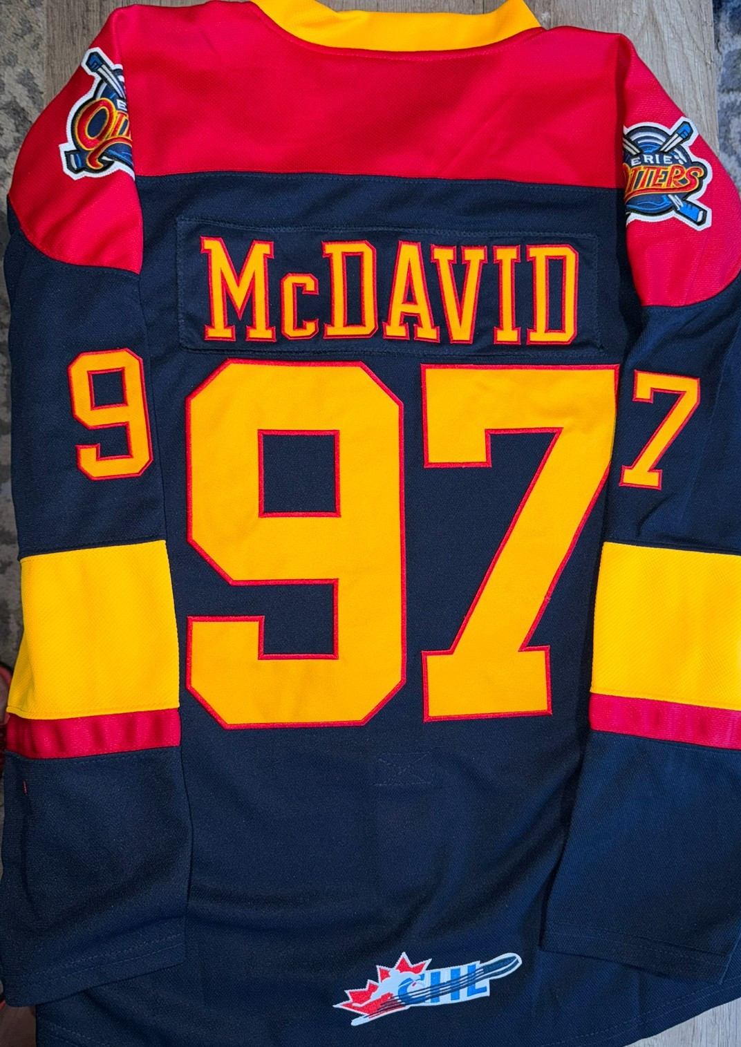 Brand New ERIE OTTERS #97 Connor McDavid BLUE Jersey Stitched size 3XL Brand New ERIE OTTERS #97 Connor McDavid BLUE Jersey Stitched size 3XL