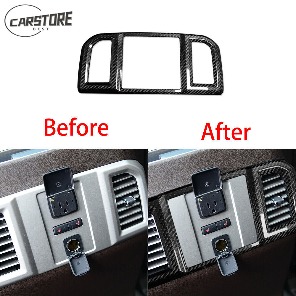 Hot Genuine Carbon Fiber Rear Central Air Outlet Panel  for Ford F150 2015-2020