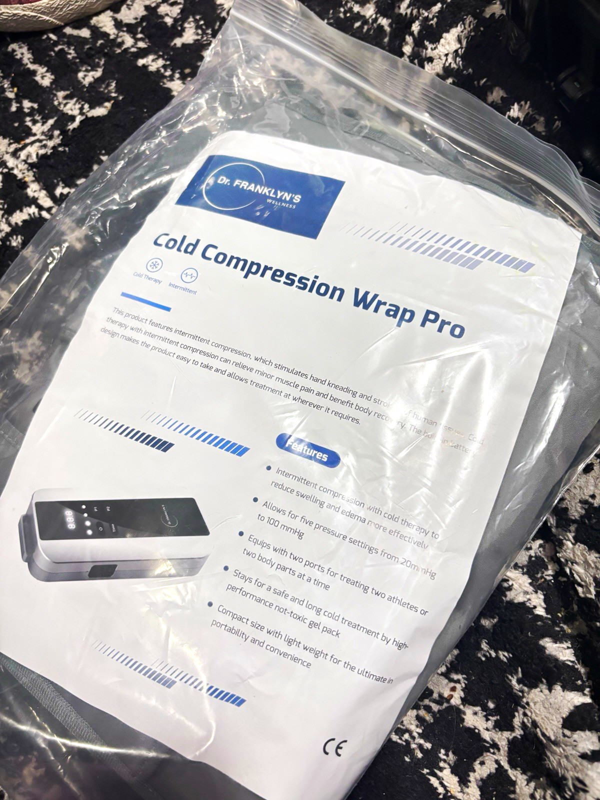 Dr. Franklyn\'s Cold Compression Wrap Pro Cold Wraps Pain Relief, Gray CE Dr. Franklyn\'s Cold Compression Wrap Pro Cold Wraps Pain Relief, Gray CE