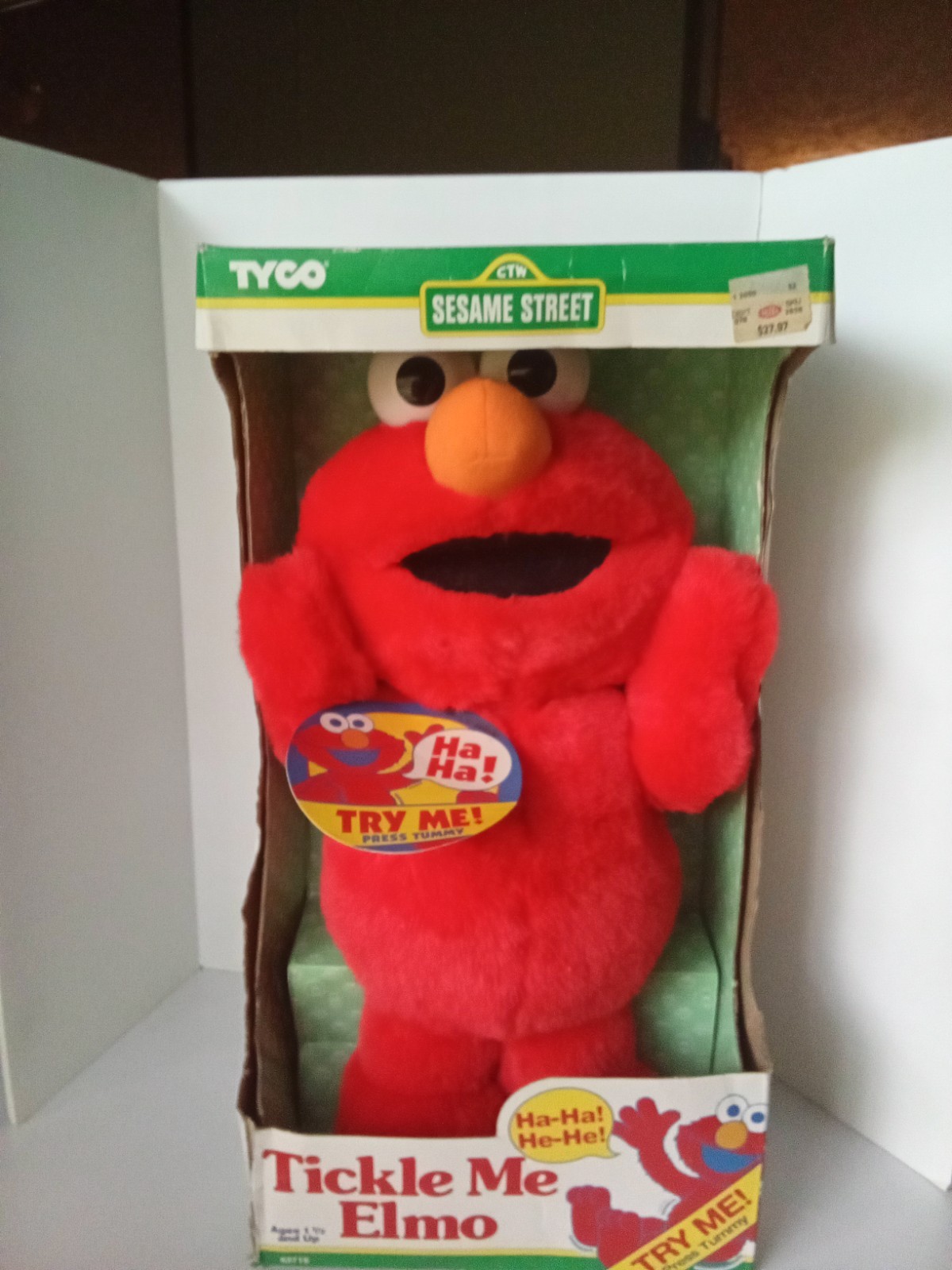 Vintage 1996 • Original Tickle Me Elmo Doll • NEW IN BOX • Tyco Plush •Nice-Rare Vintage 1996 • Original Tickle Me Elmo Doll • NEW IN BOX • Tyco Plush •Nice-Rare
