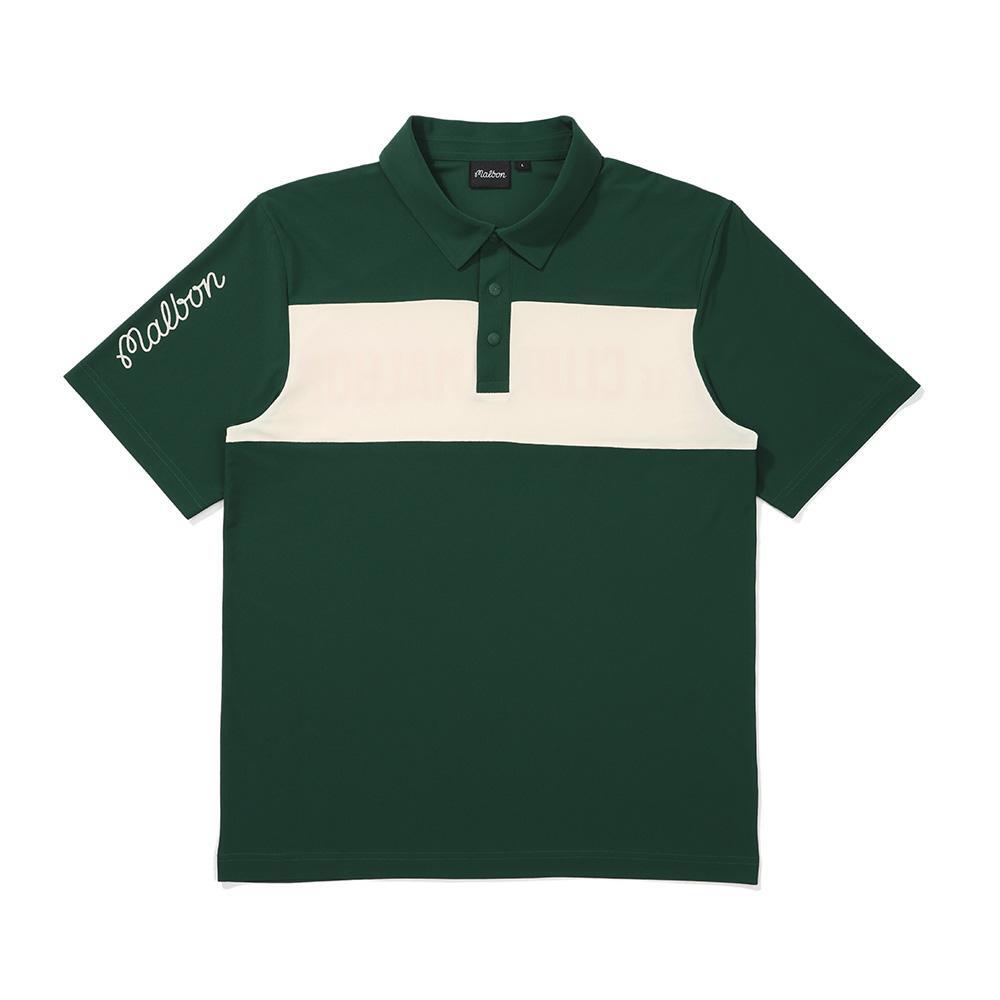 Genuine Malbon Golf Le Club Du Malbon Block T-Shirt GREEN (MAN)