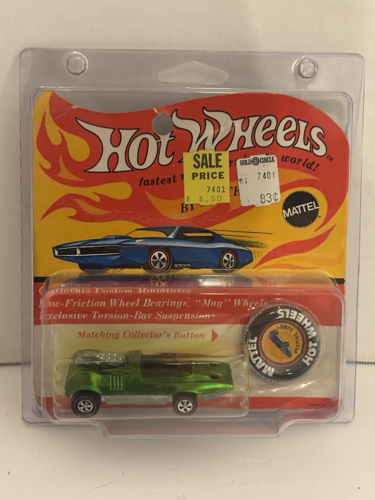 Vintage Hot Wheels Redline Peeping Bomb Light Apple Green Vintage Hot Wheels Redline Peeping Bomb Light Apple Green