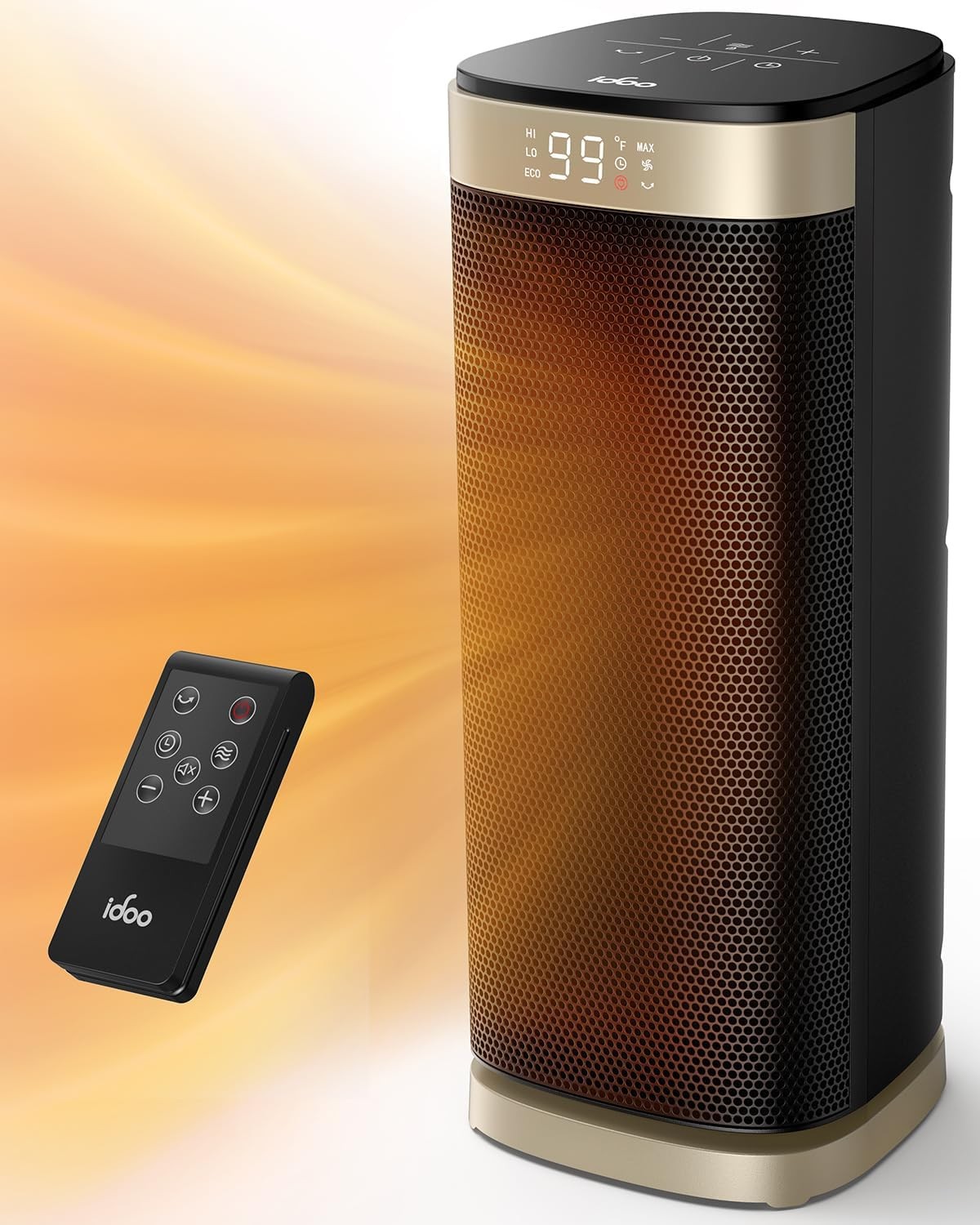 iDOO Heater Electric Heating Energy Efficient with ECO Mode 24H Timer Thermostat