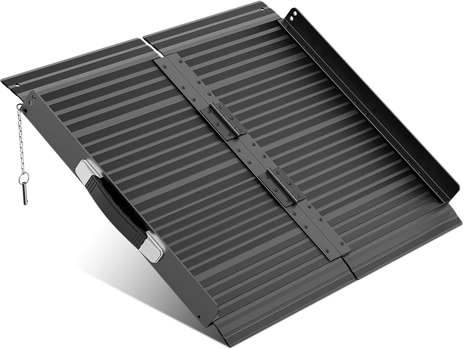 Portable Wheelchair Ramp 2FT Non-Slip Aluminum Folding Handicap Ramp Threshold