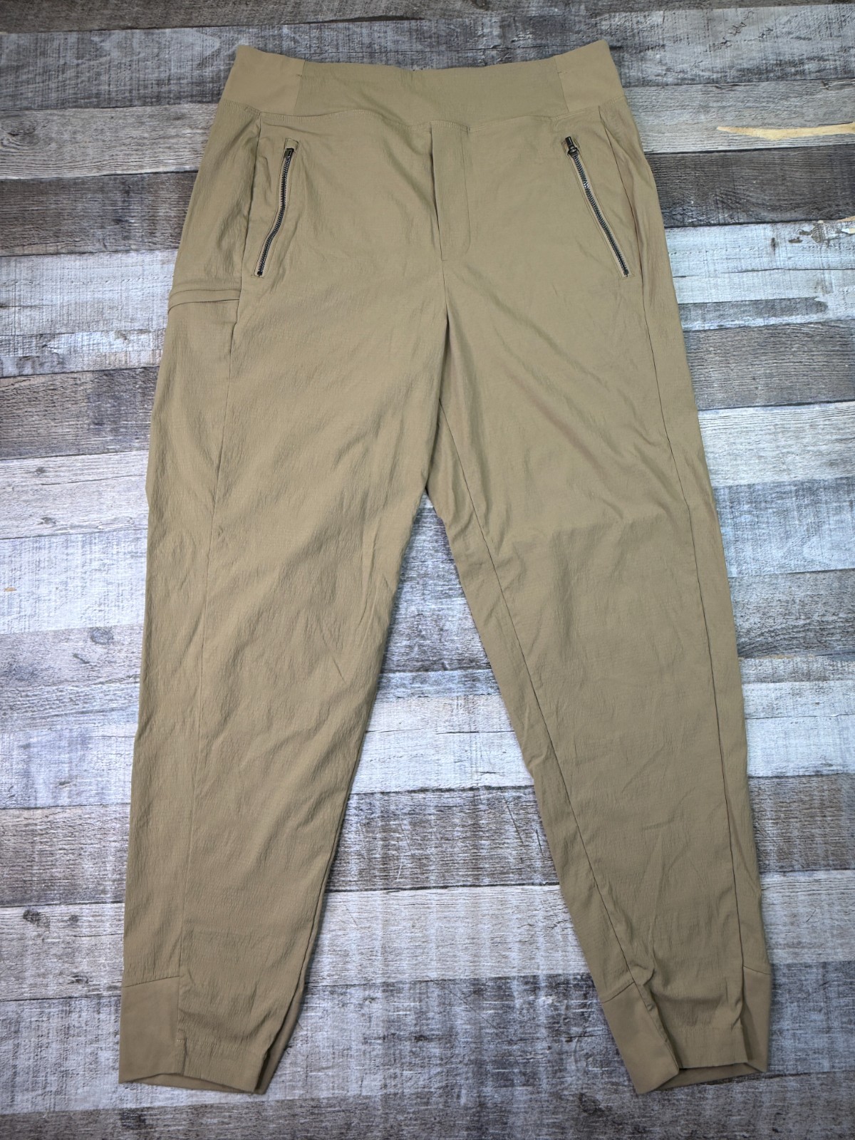 Athleta Trekkie North High Rise Jogger Pants Women\'s 10 Big Sur Brown #533655