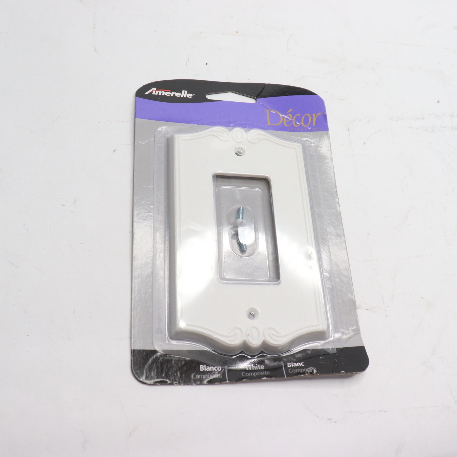 AMERELLE Charleston 1 Gang Rocker Composite Wall Plate - White
