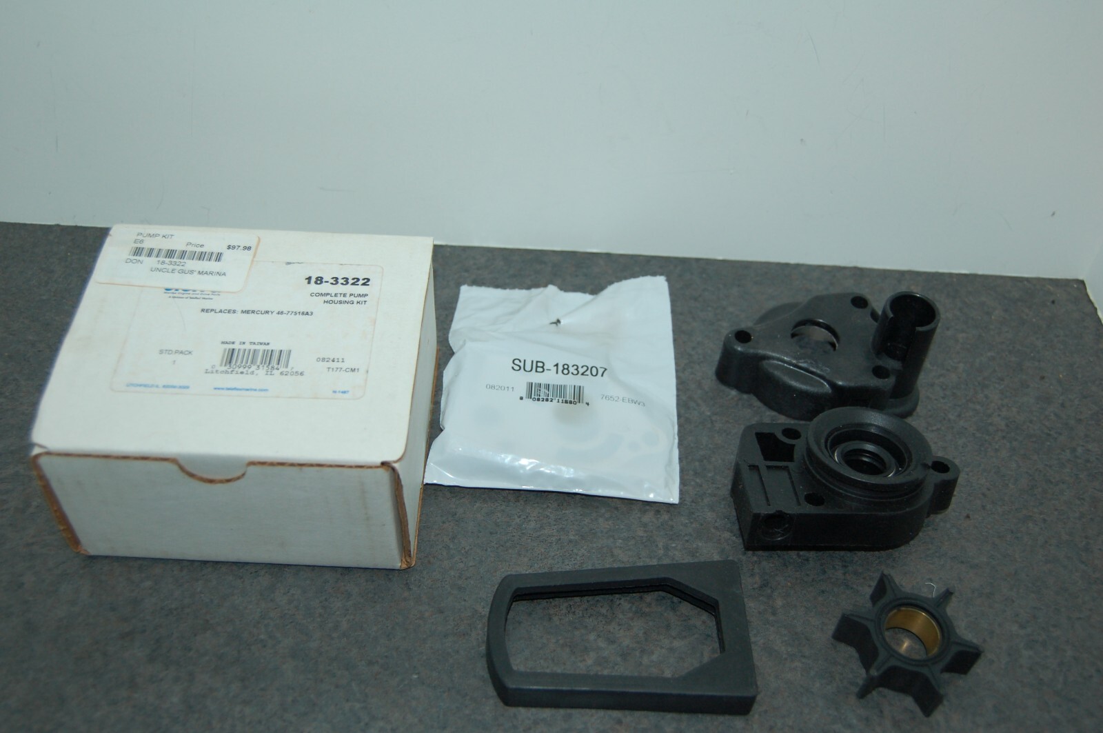 NEW GENUINE Sierra MARINE 18-3322 COMPLETE HOUSING KIT REPL Mercury 47-77516A3