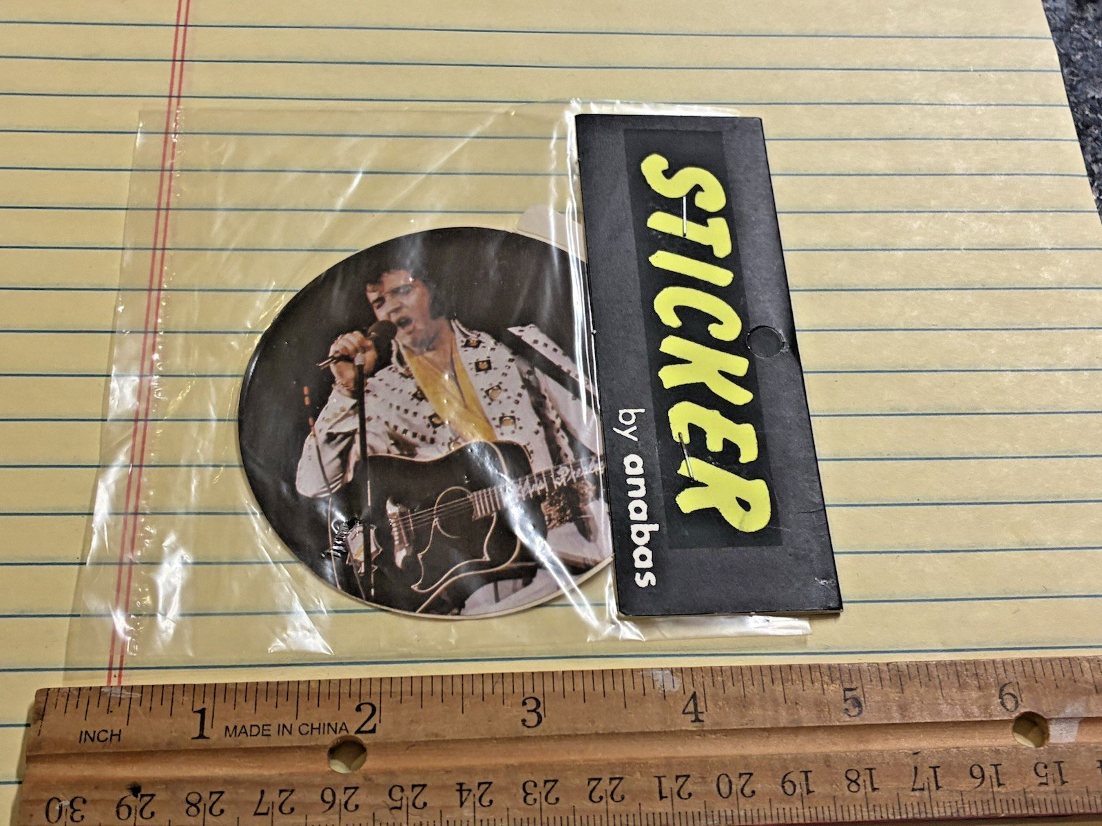 VINTAGE 1974 SEALED ELVIS PRESLEY STICKER ANABAS LTD - ENGLAND UK - NEW UNUSED